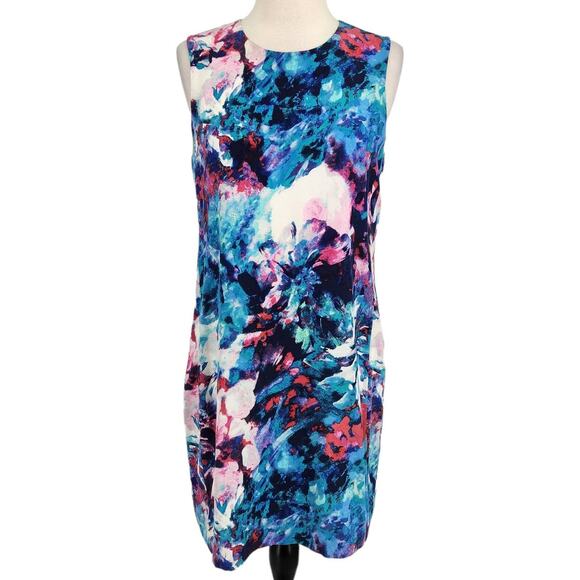 Cynthia Rowley Silk Sheath Dress Colorful Art to Wear - Picture 5 of 5
